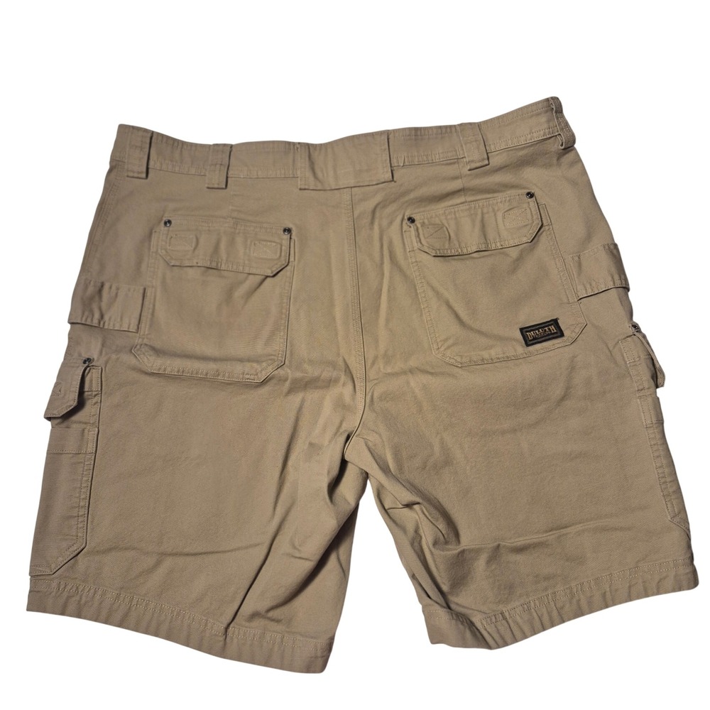 Duluth Trading Flex Fire Hose Cargo Shorts Mens 44 Khaki Utility Work - Picture 6 of 11